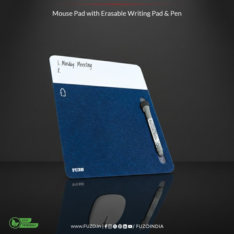2-in-1 Mouse Pad with Erasable Memo Pad & Pen
